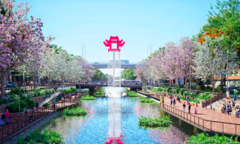 Architectural and landscape orientation for To Lich riverbank parks