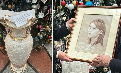 Russia gifts portrait to Kim Jong Un's sister