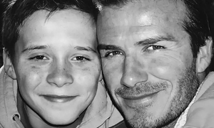 David Beckham posts photo with Brooklyn