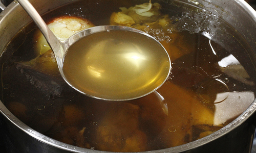 Why you shouldn't add salt at the start of simmering bones