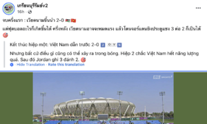 Thai fanpage embarrassed after predicting Vietnam would lose to Jordan 2-3