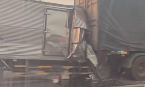 Driver dies in crumpled truck cabin on Trung Luong expressway