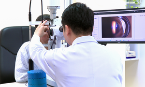 Orbital tumor compressing nerves causes vision loss