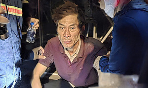 Victim rescued from laundry shop fire