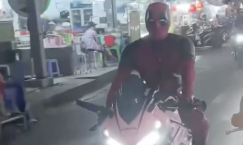 Fined for superhero disguise while riding motorcycle to gain views