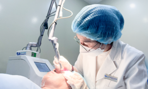 Papules spread across woman's face