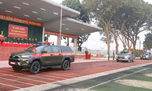 Military mobilizes 121 vehicles to transport delegates for the 14th Congress