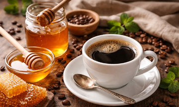 What happens when you add honey to coffee?