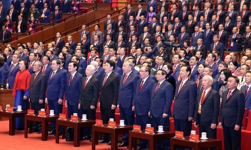 Delegates attend opening session of 14th Party Congress
