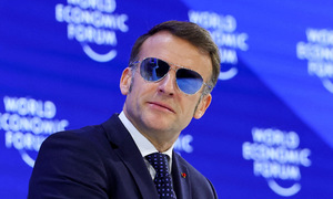Trump mocks Macron's sunglasses at Davos