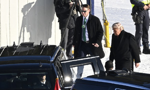 Newcomer joins Trump's motorcade in Switzerland