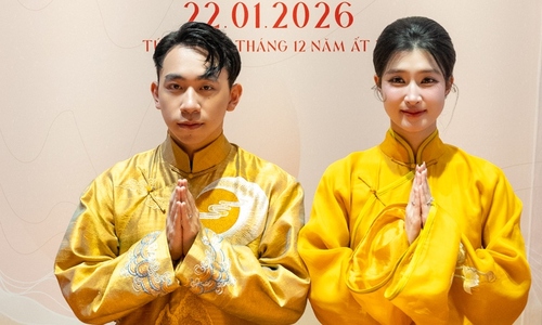 The Buddhist wedding ceremony of runner-up Phuong Nhi and the billionaire's son