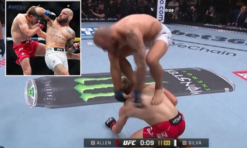 UFC fighter causes controversy by standing on opponent's back