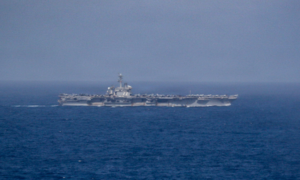 US aircraft carrier appears near Iran