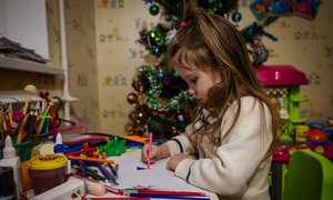 Ukrainians adapt to winter, using indoor tents and baked bricks for warmth