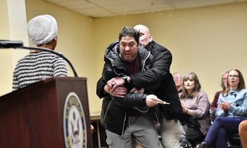 U.S. congresswoman sprayed with unknown substance during town hall