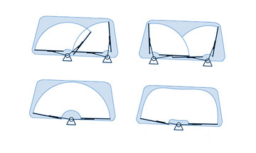 Uncommon windshield wiper designs