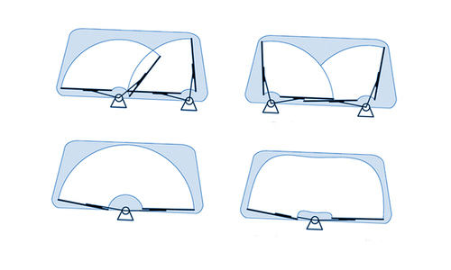 Uncommon windshield wiper designs