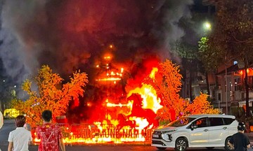 Fire at Tet Decorations in Ha Tien