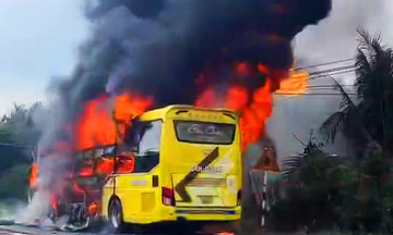 Sleeper bus catches fire with over 20 passengers