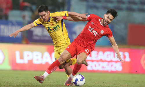 The Cong suffers heavy defeat against SLNA despite playing with a man advantage