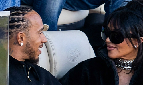 Hamilton and Kim Kardashian dating at Super Bowl