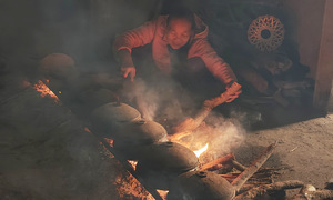 Nhan Hau braised fish village lights up through the night for Tet season