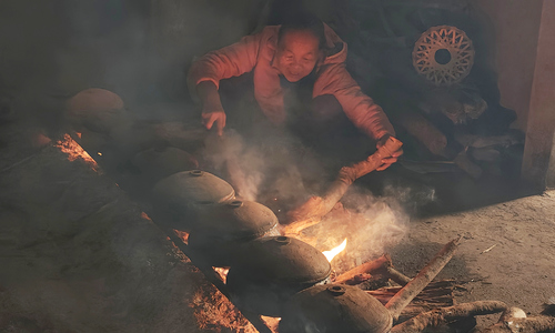 Nhan Hau braised fish village lights up through the night for Tet season