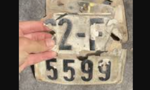 My old Cub motorcycle's license plate is rusted and worn, will I be fined?