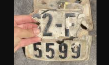 My old Cub motorcycle's license plate is rusted and worn, will I be fined?