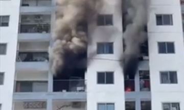 Fire in 16th-floor apartment building in Nha Trang