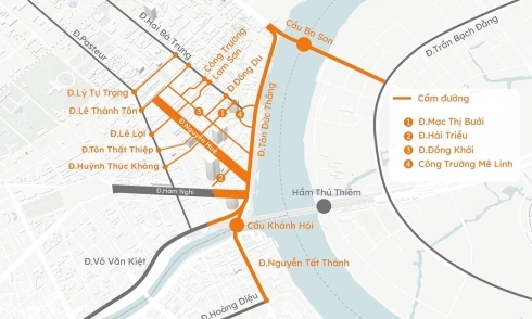 More than 20 central Ho Chi Minh City roads closed on New Year's Eve