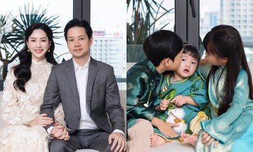 Vietnamese stars with large families celebrate Tet reunion