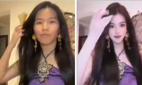 Filter malfunction reveals streamer's real face, sparks online debate