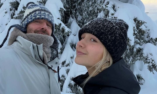 David Beckham’s daughter showcases skiing talent
