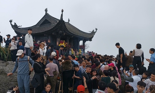 overwhelmed by the 'sea of people' during early-year pilgrimages