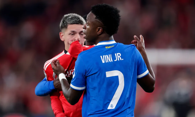 Benfica midfielder claims Vinicius called him 'dwarf'