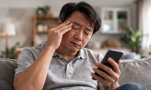 Why do eyes see blurry as if covered by a mist?