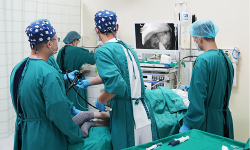 Multiple colorectal polyps in a woman