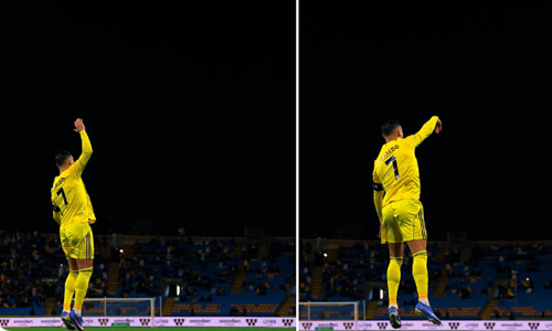 Why did Ronaldo celebrate with a slam dunk?