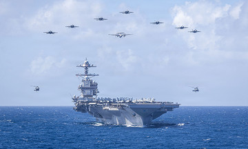 US aircraft carrier arrives in Israel, 1,500 km from Tehran