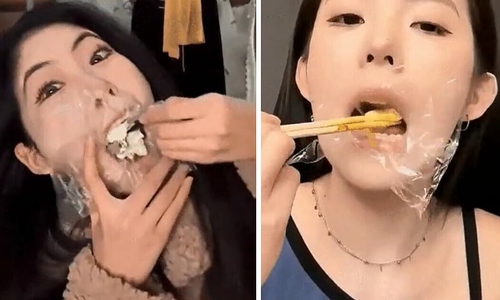 Warning: The 'eating through plastic wrap' trend for weight loss