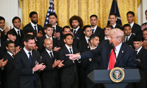 President Trump hosts Messi at the White House