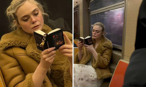 Elle Fanning sports miniature book charms