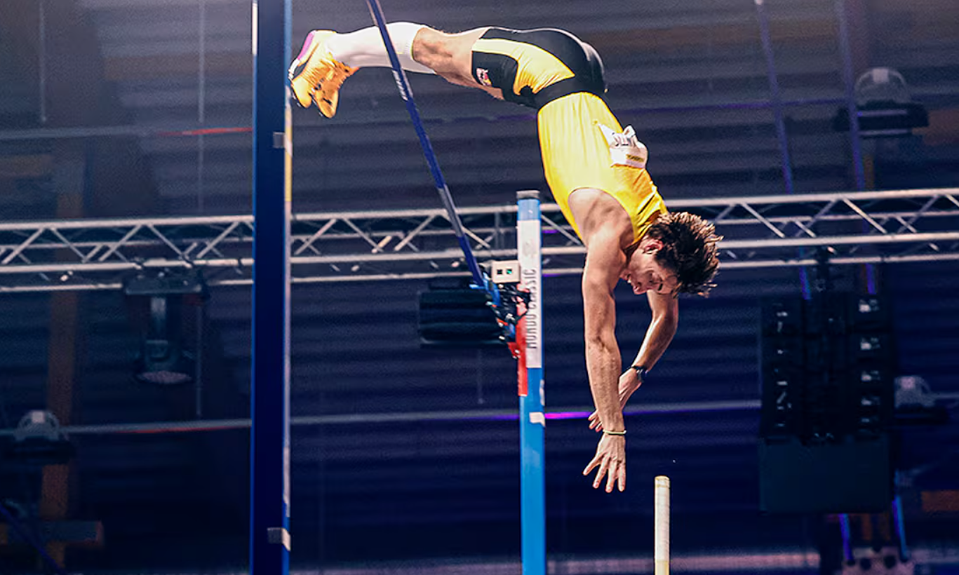 Duplantis breaks pole vault world record for 15th time