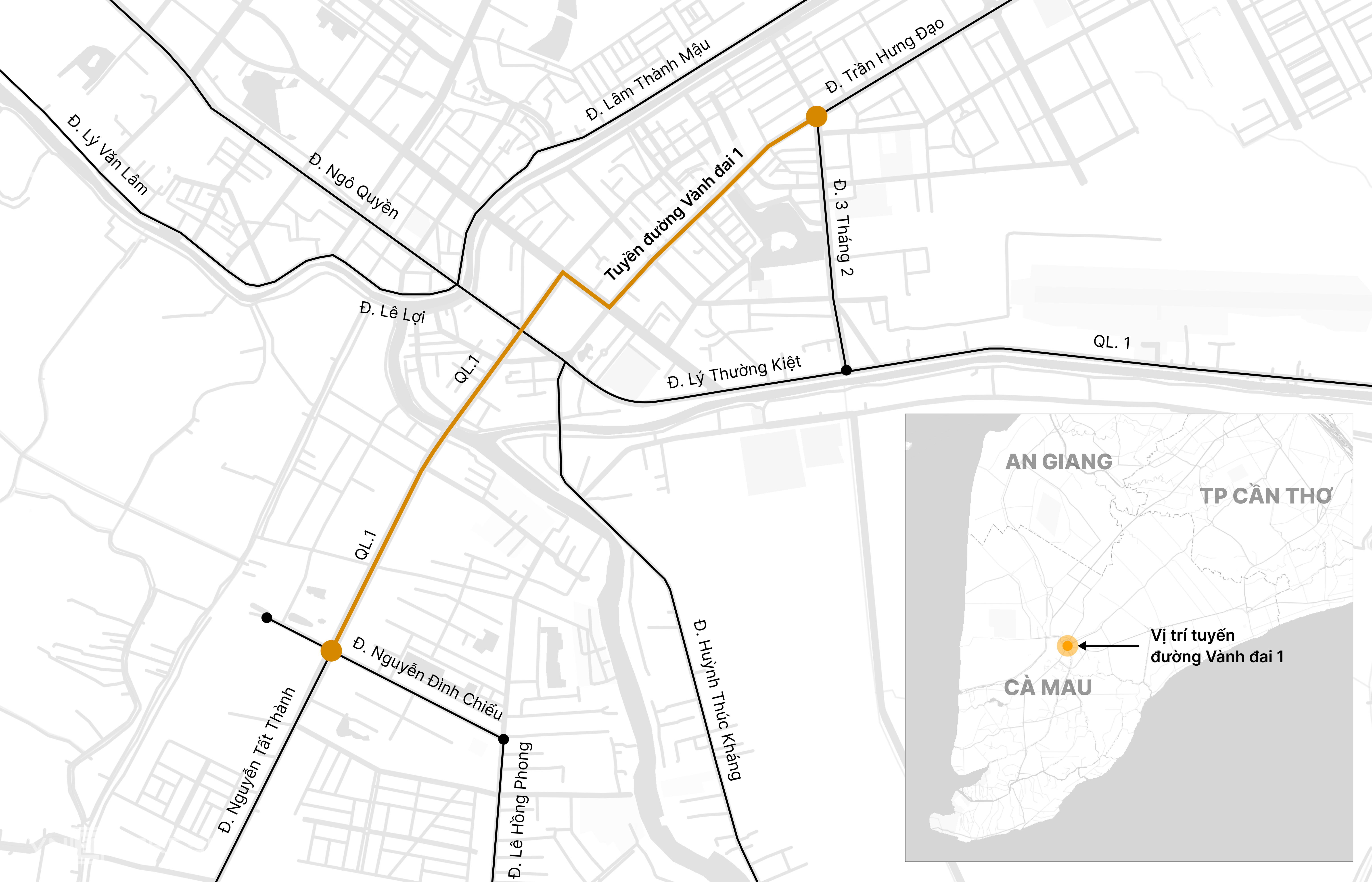 Ca Mau to build ring road costing over 2,300 billion dong through three wards