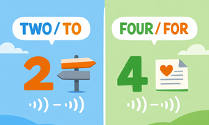 Why the pronunciation of two-to or four-for differs in a sentence?