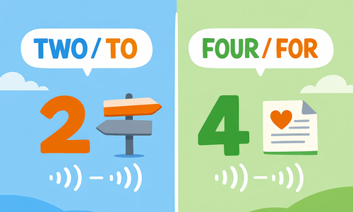 Why the pronunciation of two-to or four-for differs in a sentence?