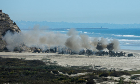 Incident causes 155 mm artillery shell to explode over California highway