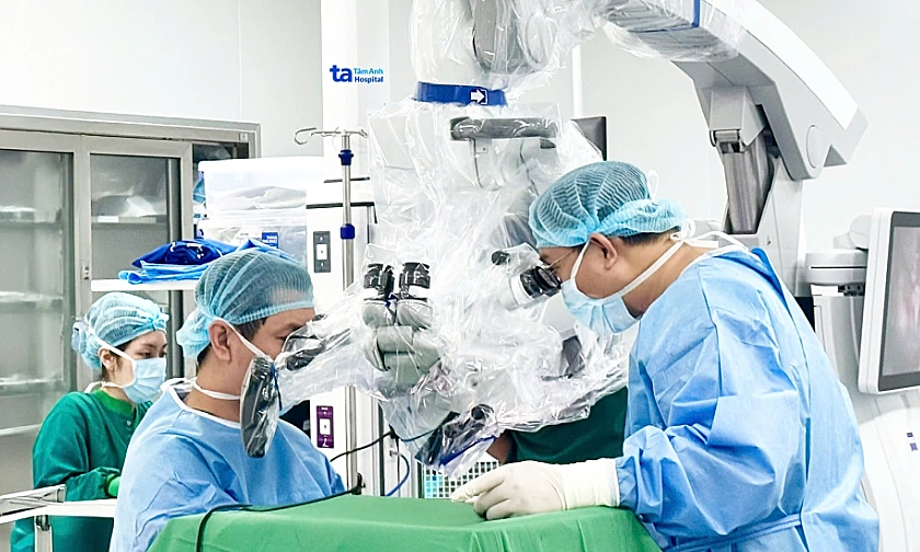 Cerebral blood vessel compresses nerve, causing facial spasms